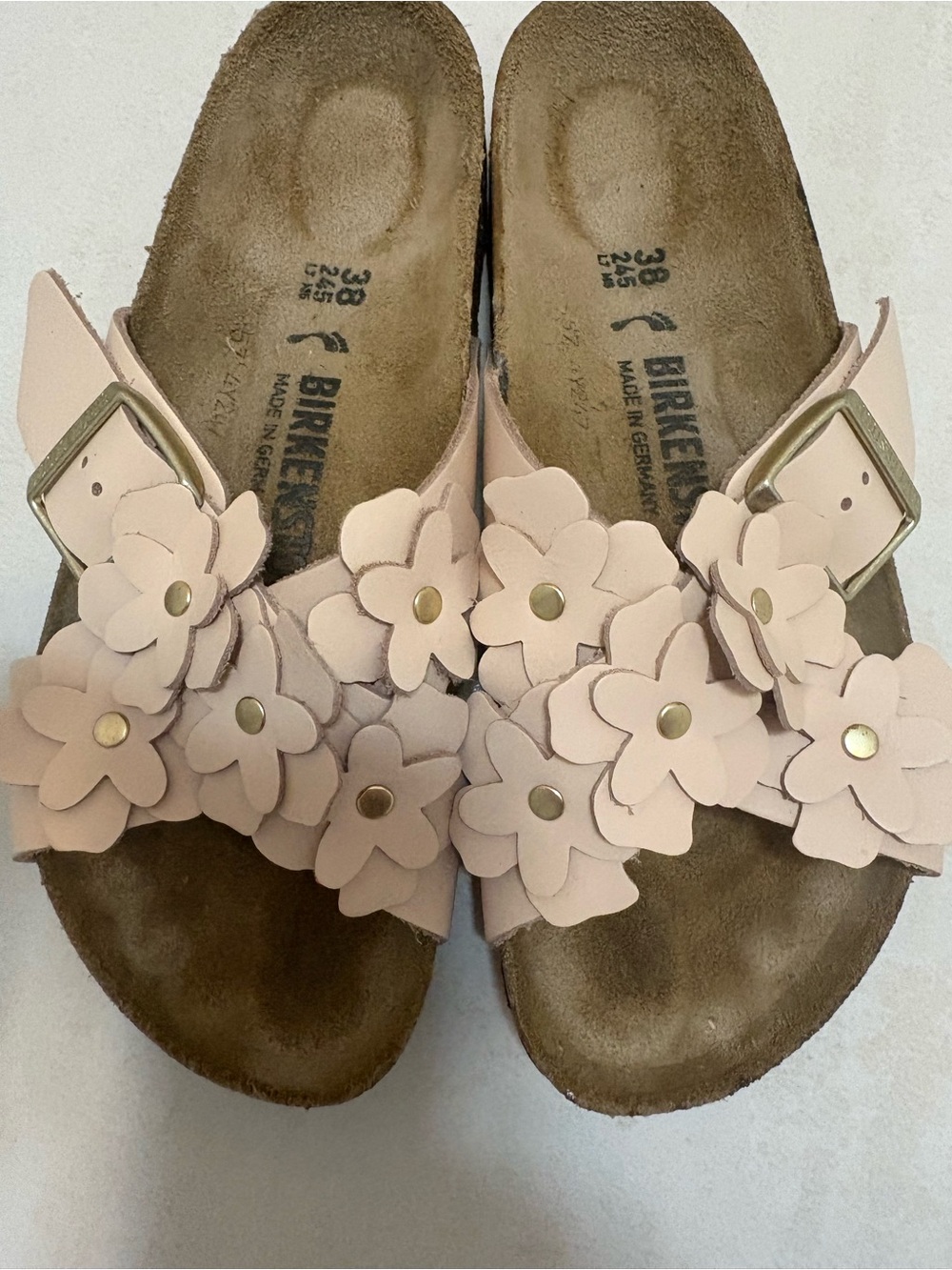 Birkenstock Women's Blush Floral Arizona Sandals 38N